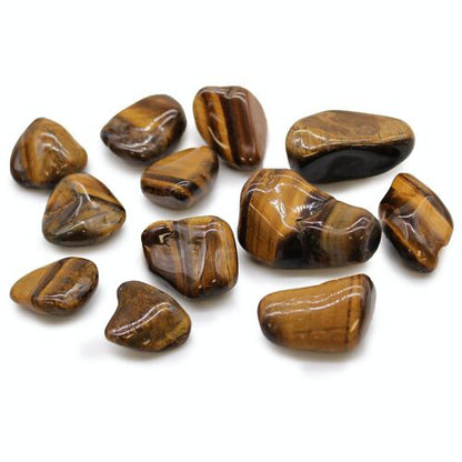 Tigers Eye Variegated Medium African - akmenys, apie 12 vnt.