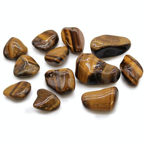 Tigers Eye Variegated Medium African - akmenys, apie 12 vnt.
