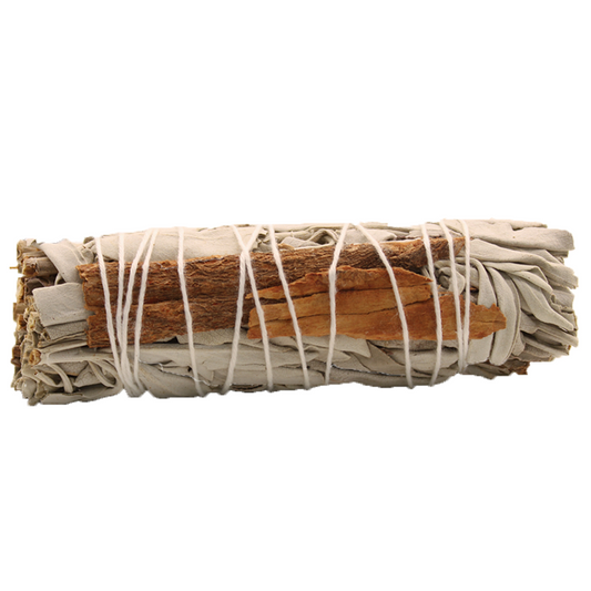 White Sage & Cinnamon - šalavijų ir cinamono smilkymo ryšulėlis