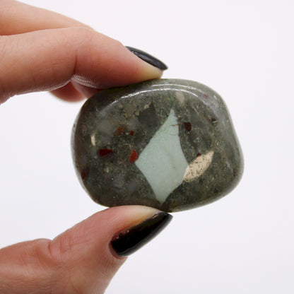 Large African Tumble Stones (6x) - Bloodstone - Sephtonite - Ancient Wisdom