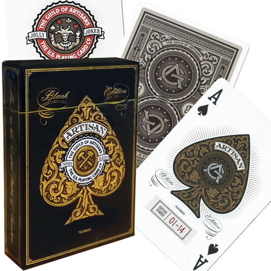 Theory11 Artisan Black - juodos žaidimo kortos
