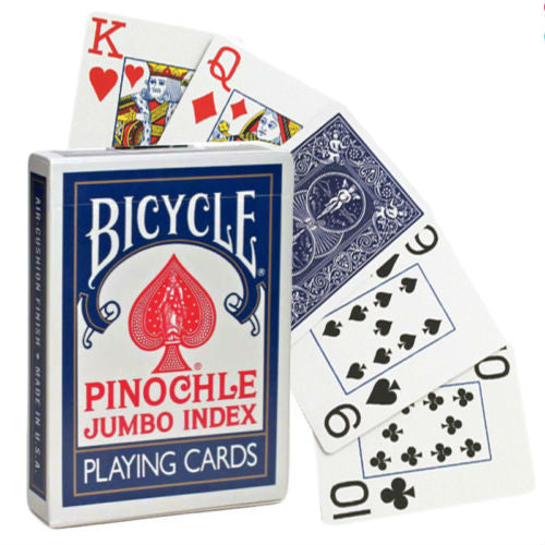 Bicycle Pinochle Jumbo Blue - pinoklio kortos