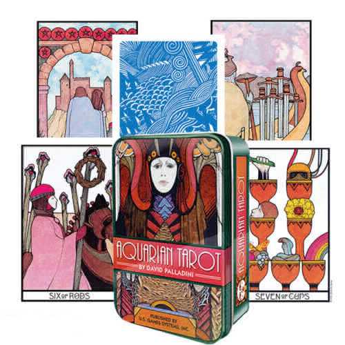 Aquarian Tarot in a Tin - taro metalinėje dėžutėje