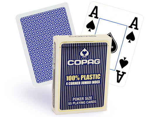 Copag 4 Corner Blue - plastikinės pokerio kortos