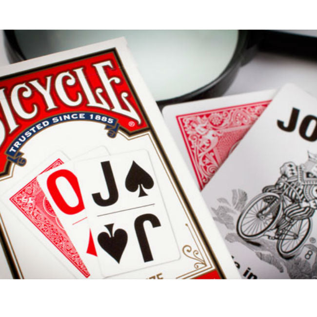 Bicycle Large Print Red - kortos dideliais ženklais