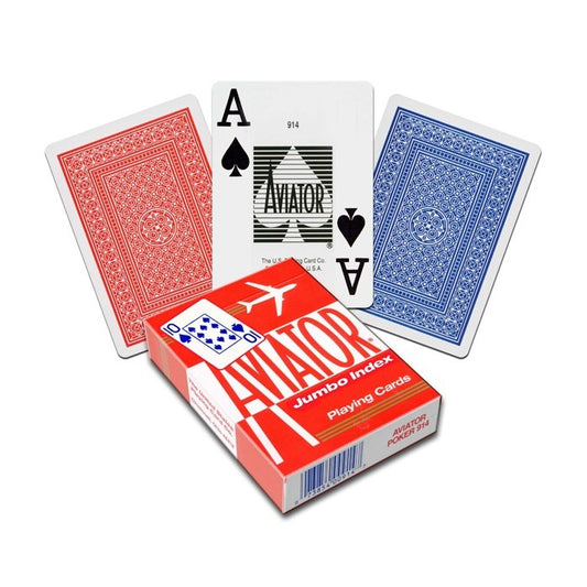 Aviator Jumbo Red - raudonos pokerio kortos