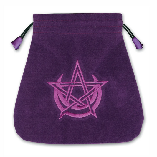 Wicca - violetinis aksominis maišelis kortoms | Lo Scarabeo
