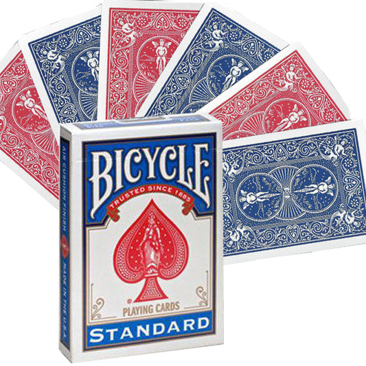 Bicycle Rider Double Back Red Blue - triukų kortos