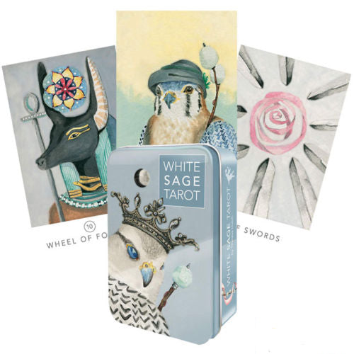 White Sage Tarot in a Tin - Taro kortos dėžutėje
