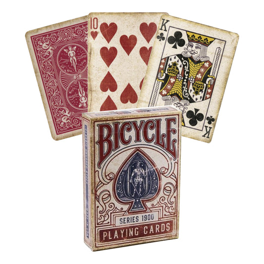 Bicycle 1900 Series Red - sendinto dizaino kortos | Ellusionist