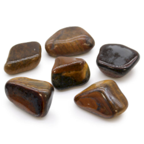 Large African Tumble Stones (6x) -Tigers Eye - Variegated Ancient Wisdom