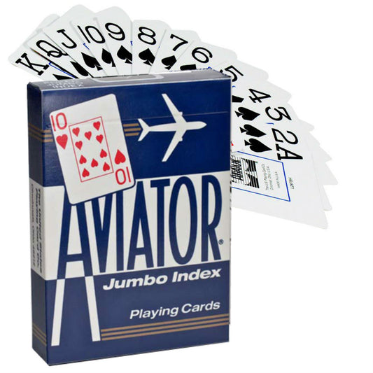 Aviator Jumbo Blue - mėlynos pokerio kortos