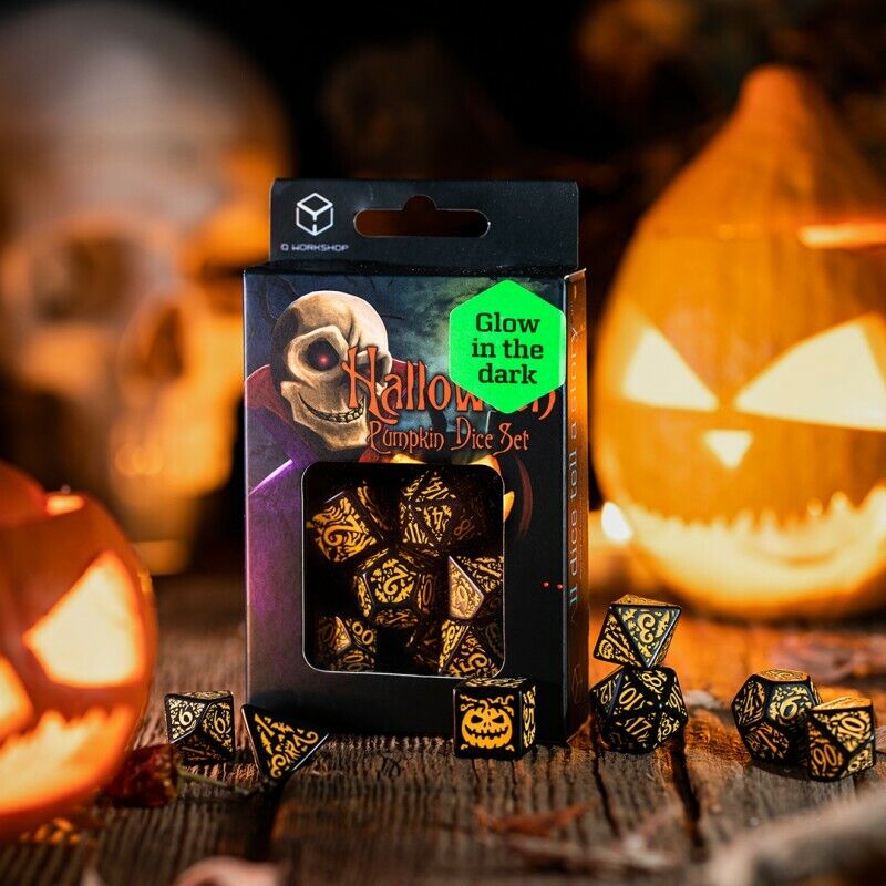Halloween Pumpkin Black/Orange Glow in the Dark - kauliukai