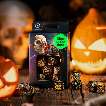 Halloween Pumpkin Black/Orange Glow in the Dark - kauliukai