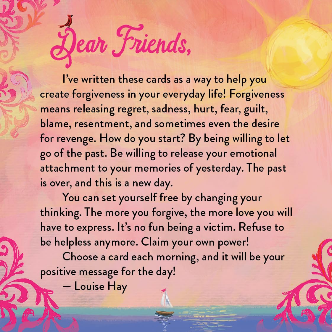 Louise Hay Affirmations for Forgiveness - afirmacijų kortos