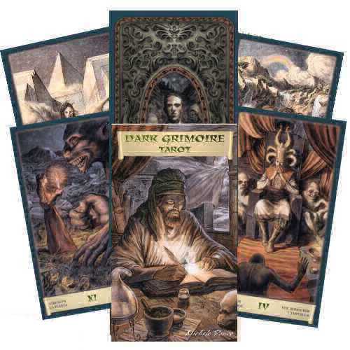 Dark Grimoire Tarot - siaubo tematikos taro kortos
