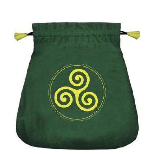 Celtic Triskel - žalias maišelis kortoms | Lo Scarabeo