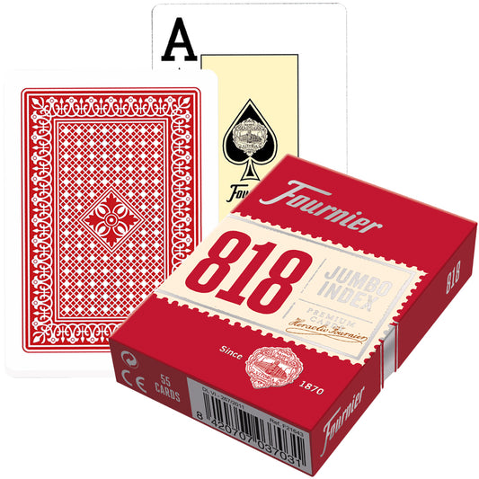 Fournier 818 Red - raudonos pokerio kortos