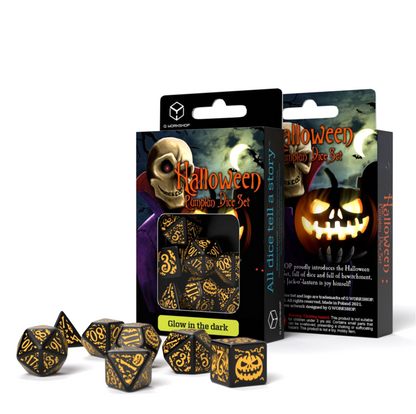 Halloween Pumpkin Black/Orange Glow in the Dark - kauliukai