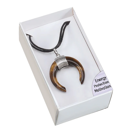 Tiger Eye - tigro akies pusmėnulio pakabukas, Lo Scarabeo