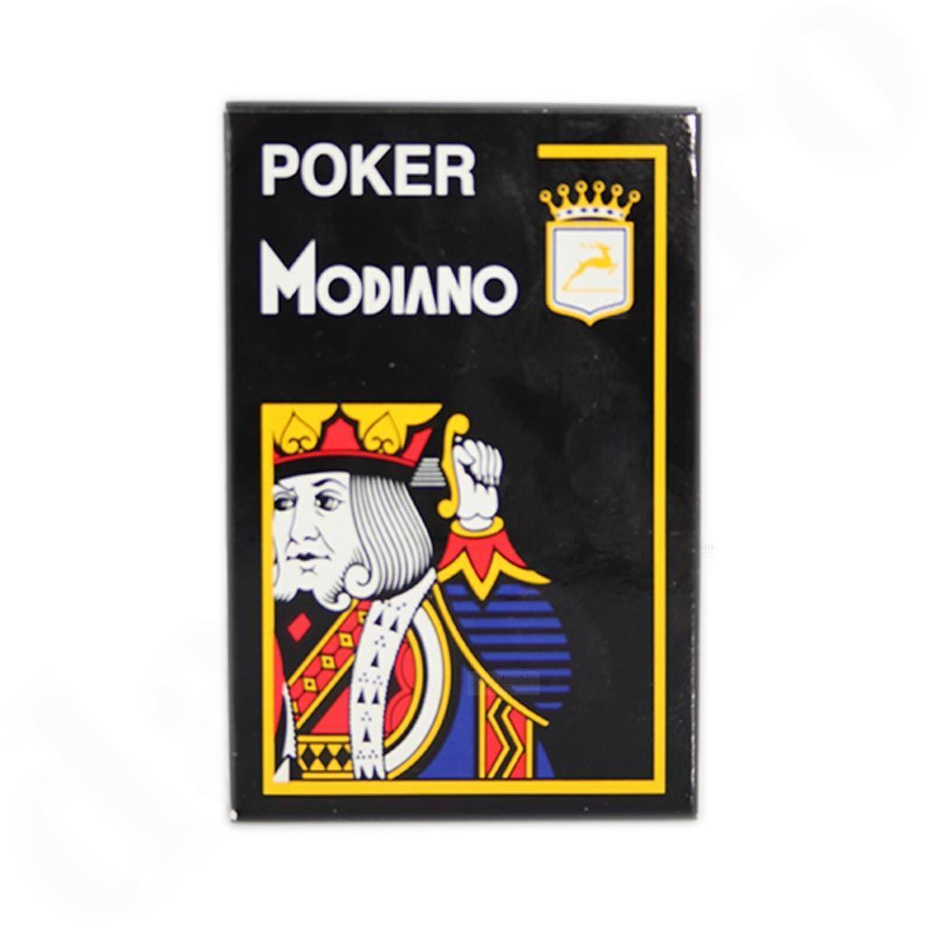 Modiano Poker 4 Jumbo Index - juodos pokerio kortos