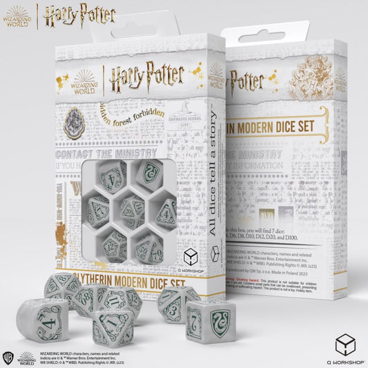 Harry Potter Slytherin Modern - 7 balti kauliukai