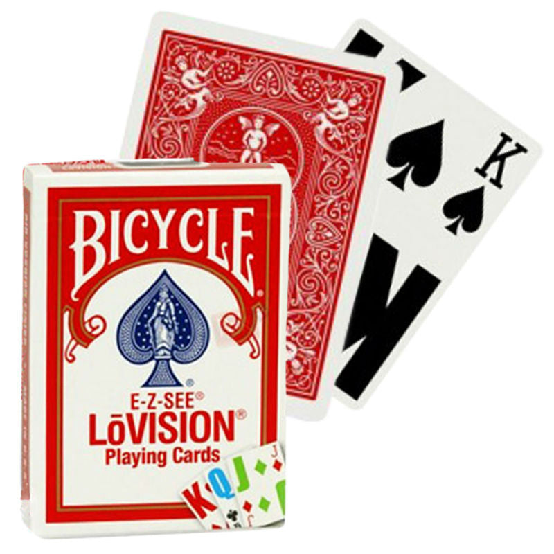 Bicycle E-Z-SEE LoVision Red - žaidimo kortos
