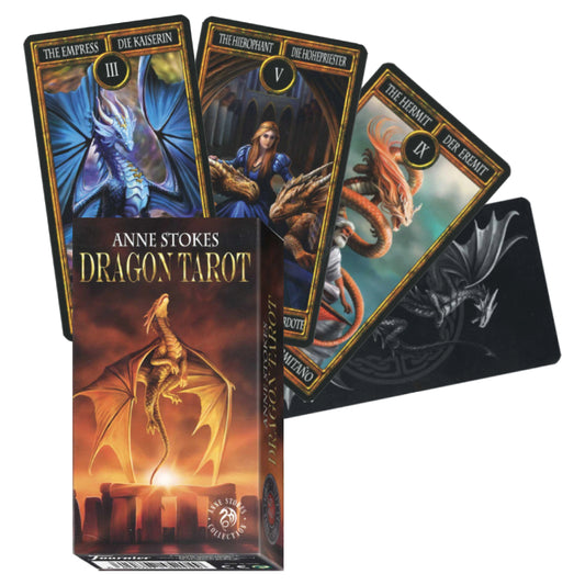 Anne Stokes Dragon Tarot - drakonų taro kortos | Fournier