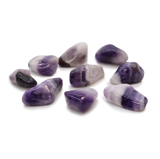 Amethyst Banded B Grade Medium - juostuoti ametistai, 24 vnt.