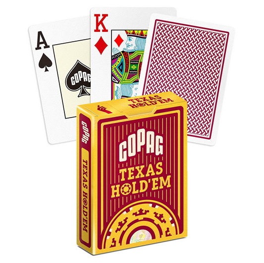 Copag Texas Holdem Red - plastikinės pokerio kortos