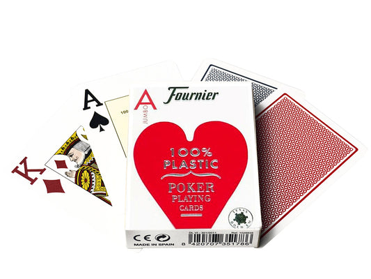 Fournier 2800 Red - plastikinės pokerio kortos