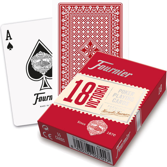Fournier Victoria 18 Red - raudonos pokerio kortos