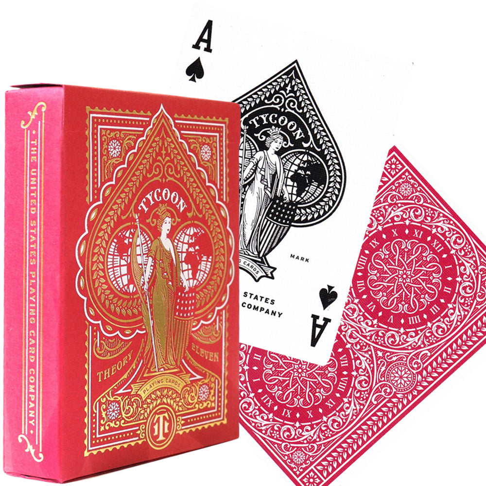 Theory11 Tycoon Red - raudonos žaidimo kortos