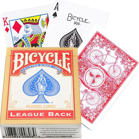 Bicycle League Red - raudonos žaidimo kortos