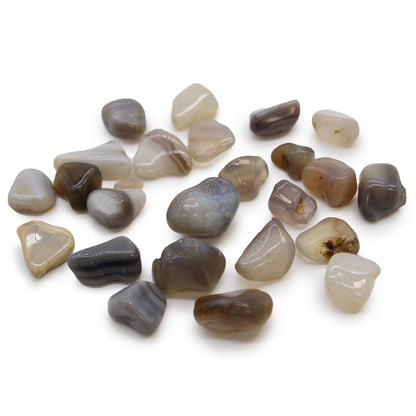 Grey Agate Botswana Small African - pilki agatai, apie 24 vnt.