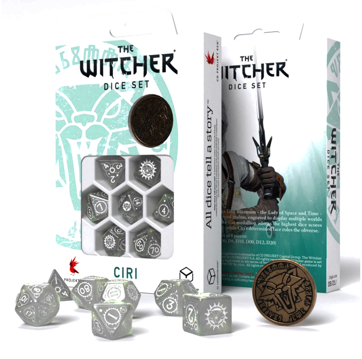The Witcher Ciri The Lady of Space and Time - kauliukai su moneta