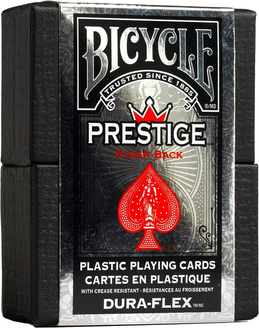 Bicycle Prestige Standard Red - plastikinės kortos