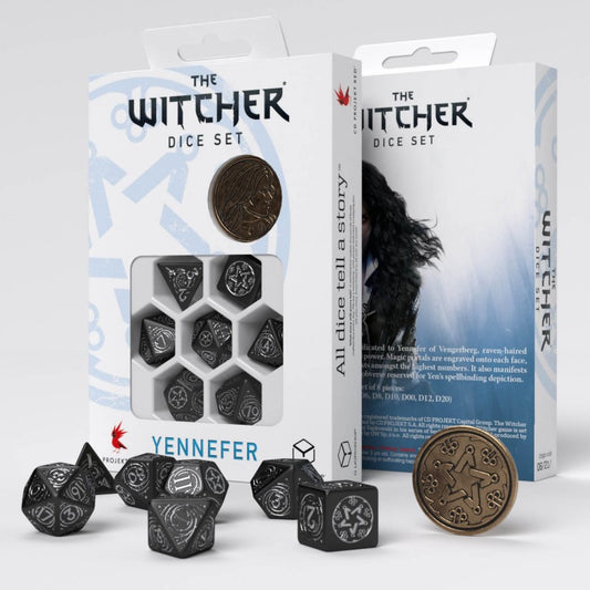 The Witcher Yennefer The Obsidian Star - 7 kauliukai ir moneta