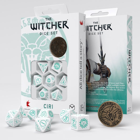 The Witcher Ciri The Law of Surprise - kauliukai ir moneta