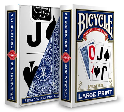 Bicycle Large Print Blue - kortos dideliais ženklais