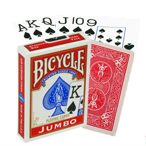 Bicycle Rider Jumbo Red - pokerio kortos