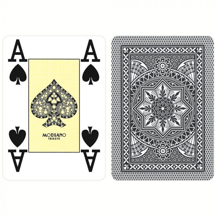 Modiano Poker 4 Jumbo Index - juodos pokerio kortos