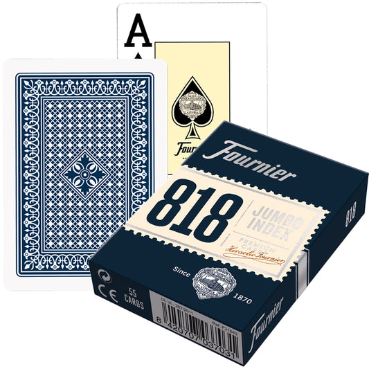 Fournier 818 Blue - mėlynos pokerio kortos