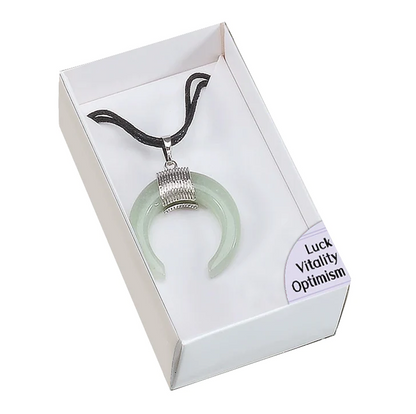 Green Aventurine - žalio aventurino pusmėnulio pakabukas
