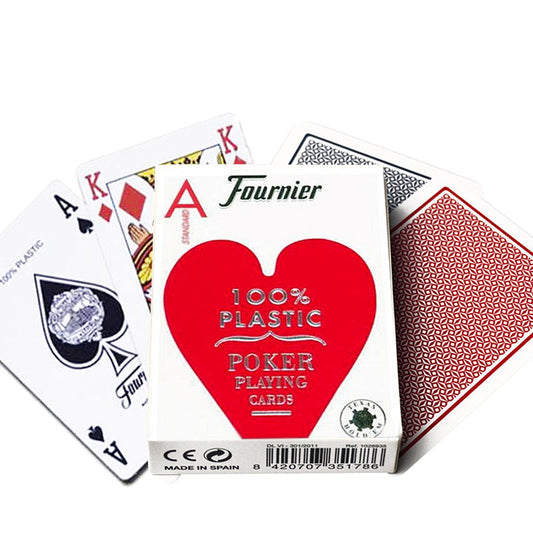 Fournier 2500 Red - plastikinės pokerio kortos