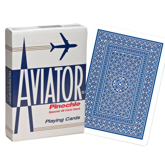 Aviator Pinochle Standard - mėlynos kortos