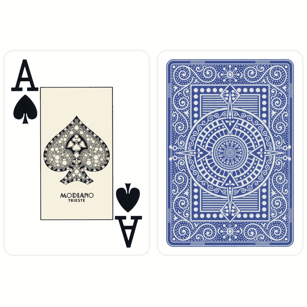 Texas Poker Hold'em Jumbo Index - mėlynos kortos | Modiano