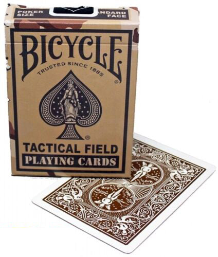 Bicycle Tactical Field Brown - rudos žaidimo kortos