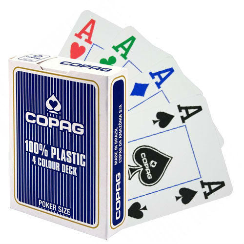 Copag 4 Colour Jumbo Blue - pokerio kortos