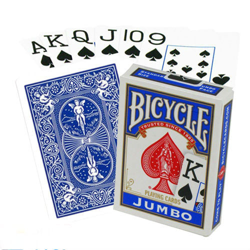 Bicycle Rider Jumbo Blue - pokerio kortos
